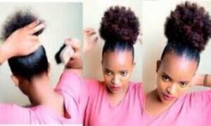 Afro puffs hairstyle
